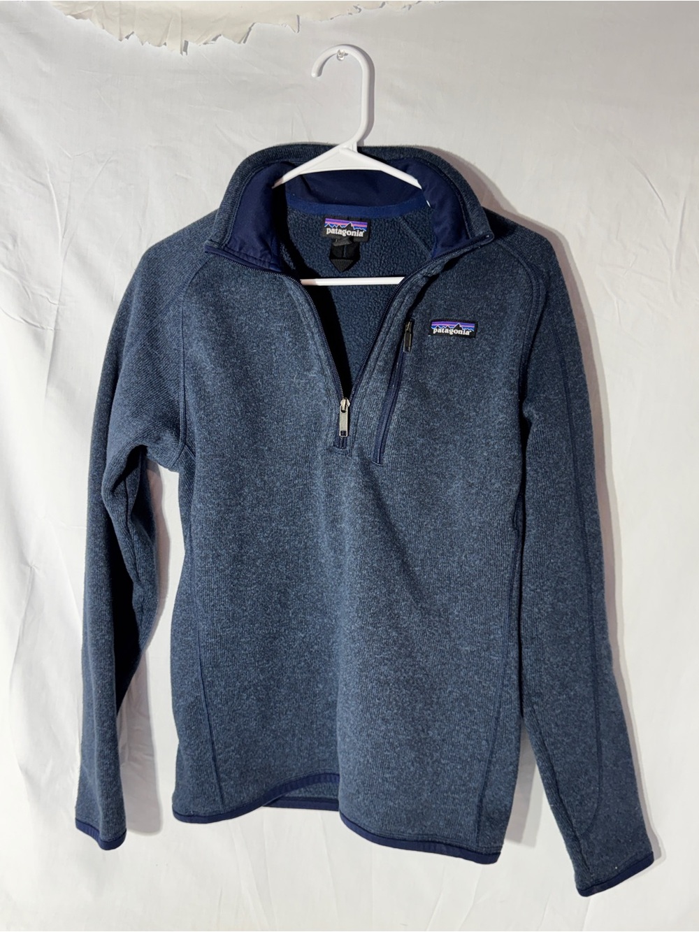 Patagonia Men's Dark Blue Heather Half-Zip Fleece Pullover